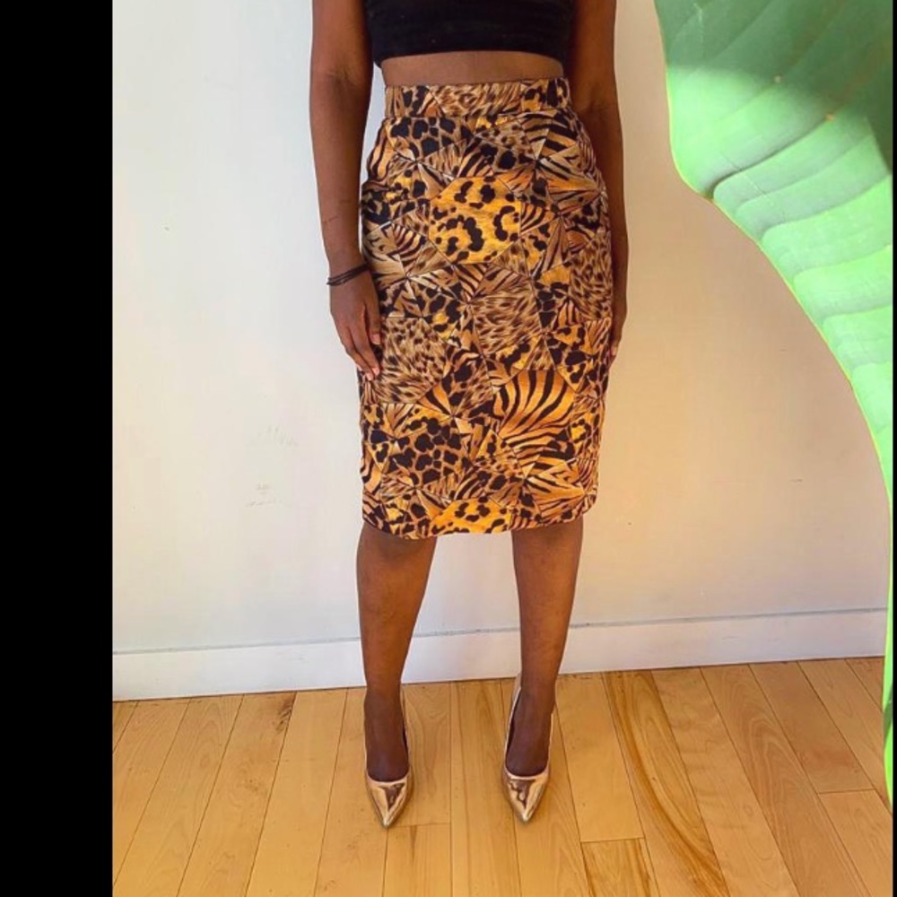 Multi Animal Prints Skirt